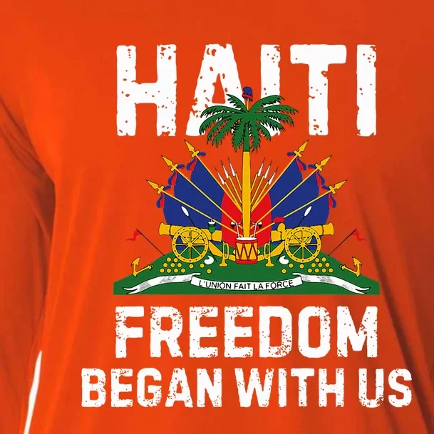 Freedom Began With Us Happy Haitian Flag Day Cooling Performance Long Sleeve Crew