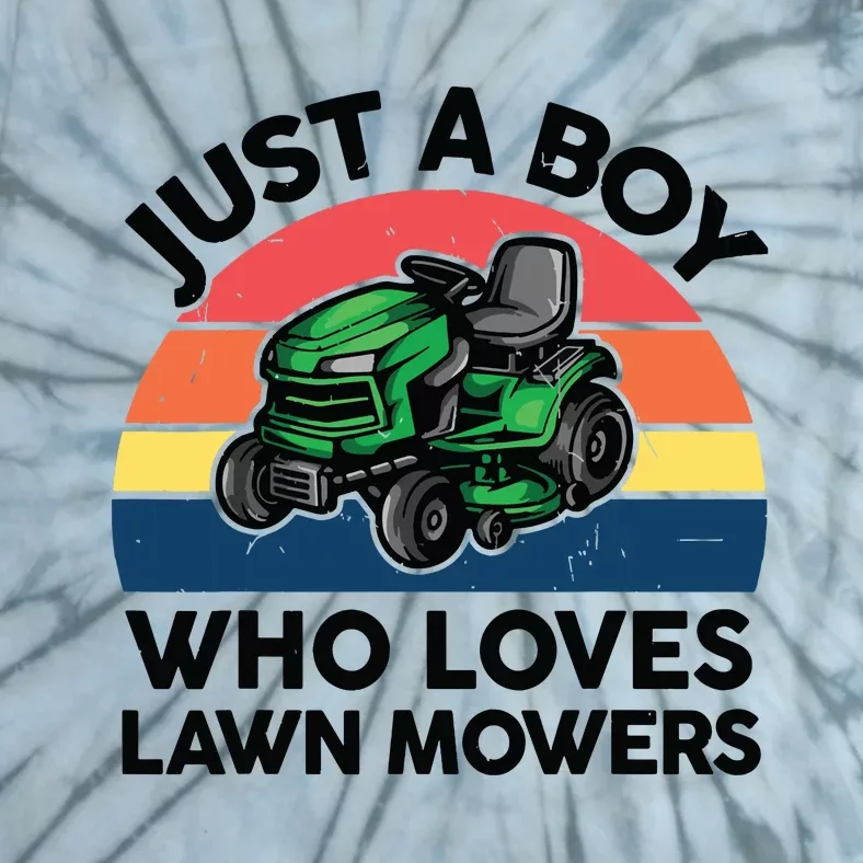 Funny Boy Who Love Lawn Mower T Mowing Gardening Tie-Dye T-Shirt