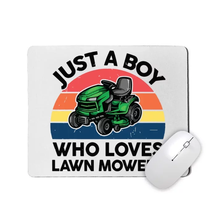 Funny Boy Who Love Lawn Mower T Mowing Gardening Mousepad