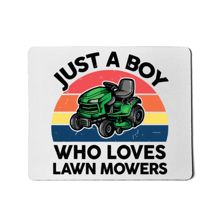 Funny Boy Who Love Lawn Mower T Mowing Gardening Mousepad