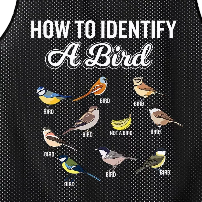 Funny Bird Watcher How To Identify A Bird Unique Birder Mesh Reversible Basketball Jersey Tank