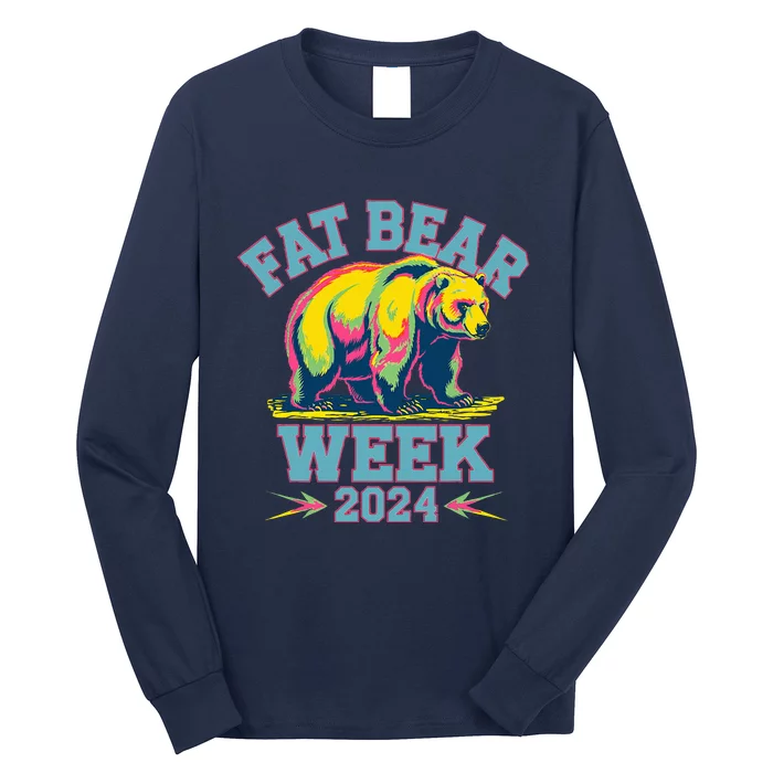 Fat Bear Week 2024 Grazer Animal Lover Alaska Katmai Nature Long Sleeve Shirt