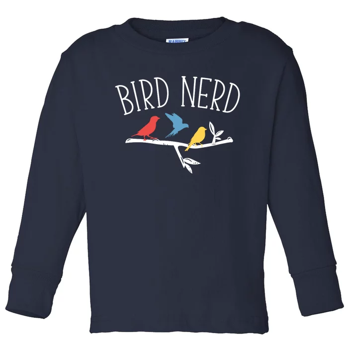 Funny Bird Watching Gifts Bird Watcher Birding Birdwatching VNeck Toddler Long Sleeve Shirt