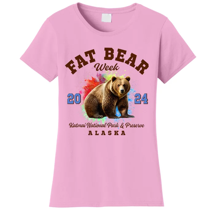 Fat Bear Week 2024 Katmai National Park And Preserve Alaska Women's T-Shirt