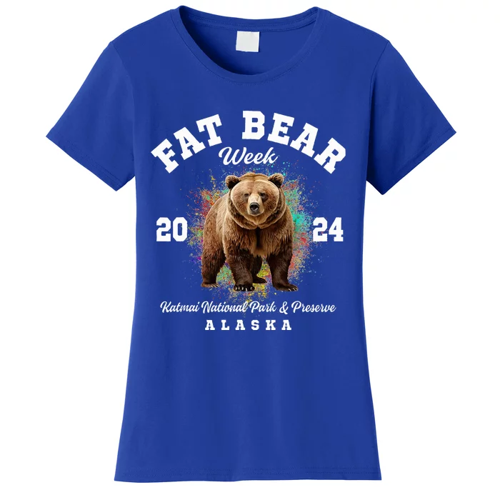 Fat Bear Week 2024 Katmai National Park And Preserve Alaska Women's T-Shirt