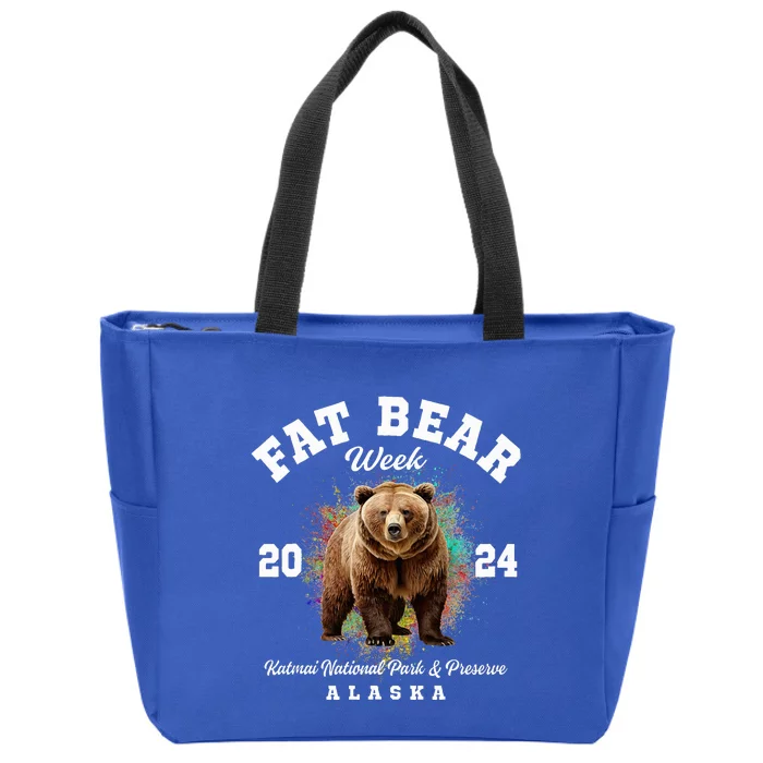 Fat Bear Week 2024 Katmai National Park And Preserve Alaska Zip Tote Bag