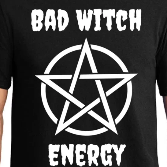 Funny Bad Witch Energy Halloween Samhain Cool Gift Pajama Set