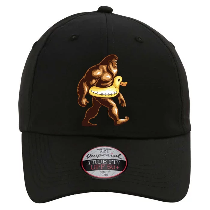 Funny Bigfoot Wearing Duck Floater The Original Performance Cap