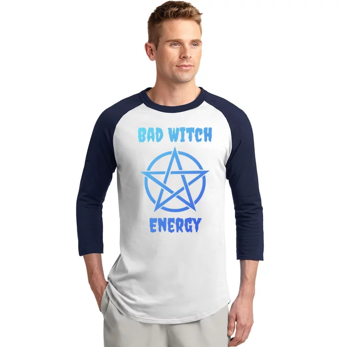 Funny Bad Witch Energy Halloween Samhain Great Gift Baseball Sleeve Shirt