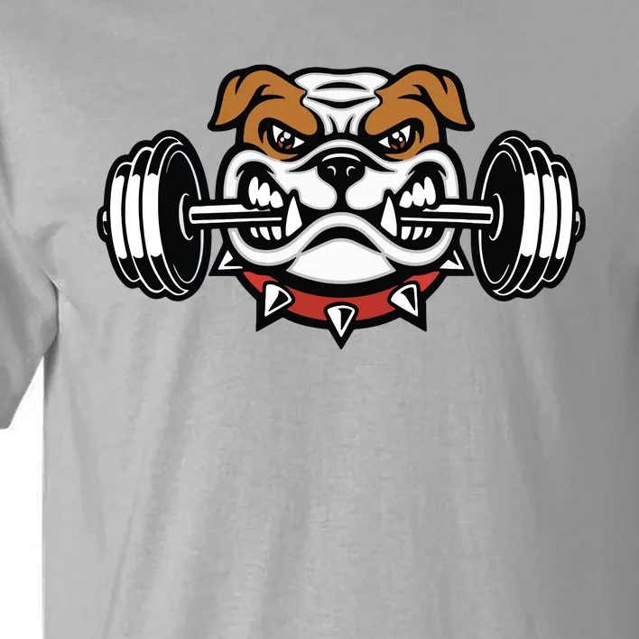 Funny Bulldog Weightlifting Fitness Gym Tall T-Shirt