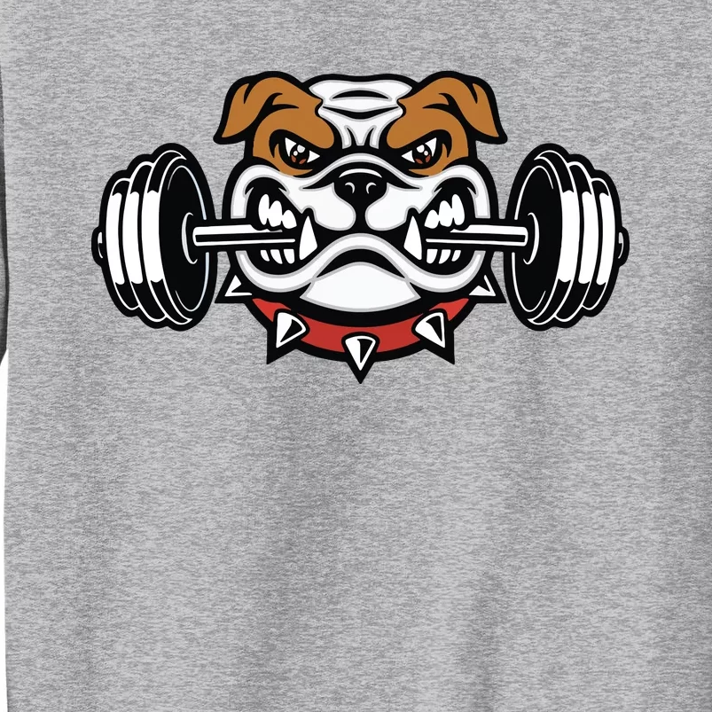 Funny Bulldog Weightlifting Fitness Gym Tall Sweatshirt