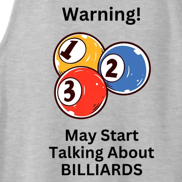 Funny Billiards Warning May Start Talking About Billiards Ladies Tri-Blend Wicking Tank