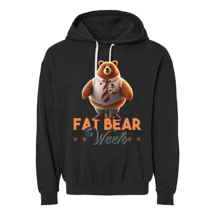 Fat Bear Week Vintage Garment-Dyed Fleece Hoodie