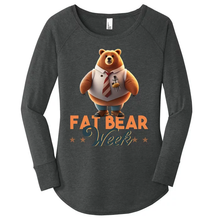 Fat Bear Week Vintage Women's Perfect Tri Tunic Long Sleeve Shirt