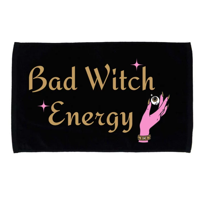 Funny Bad Witch Energy Halloween Gift Microfiber Hand Towel