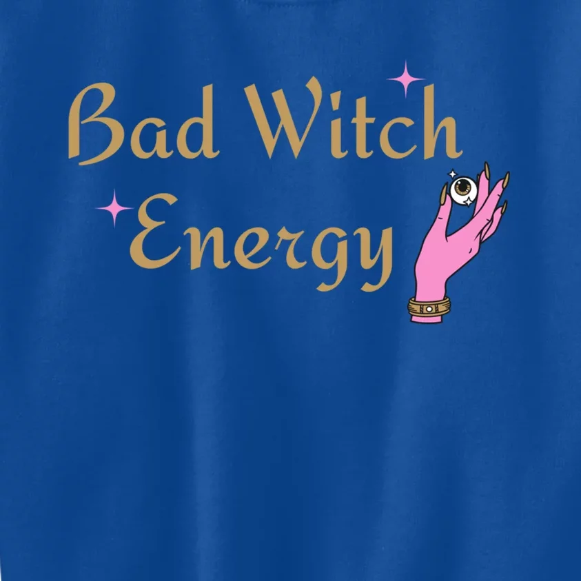 Funny Bad Witch Energy Halloween Gift Kids Sweatshirt