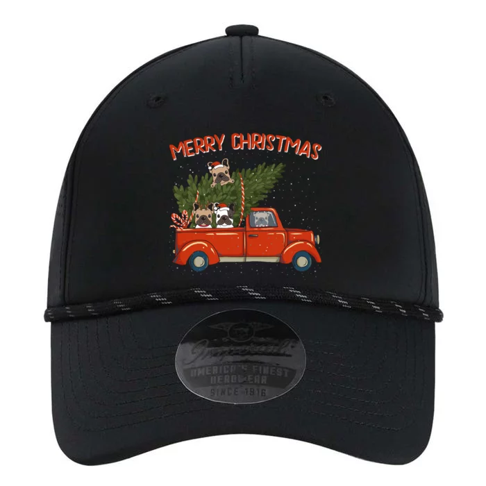 French Bulldog Xmas Vintage Red Pickup Great Gift Performance The Dyno Cap