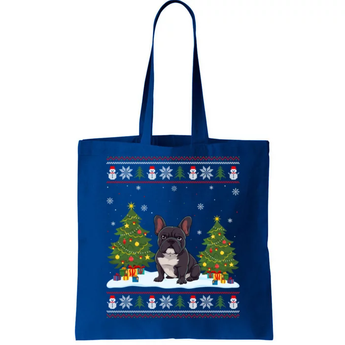 French Bulldog Xmas Tree Light Ugly Christmas Gift Tote Bag