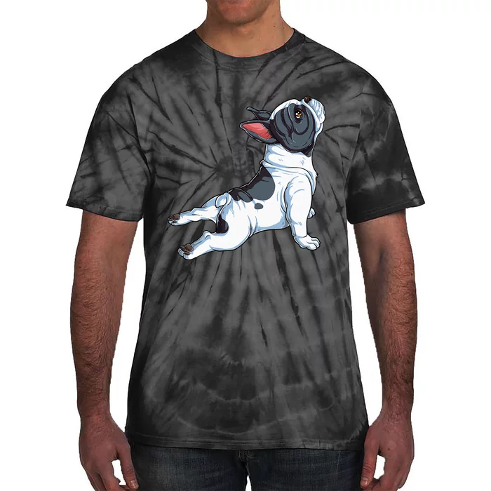 French Bulldog Yoga Frenchie Namaste Men Funny Gift Tie-Dye T-Shirt