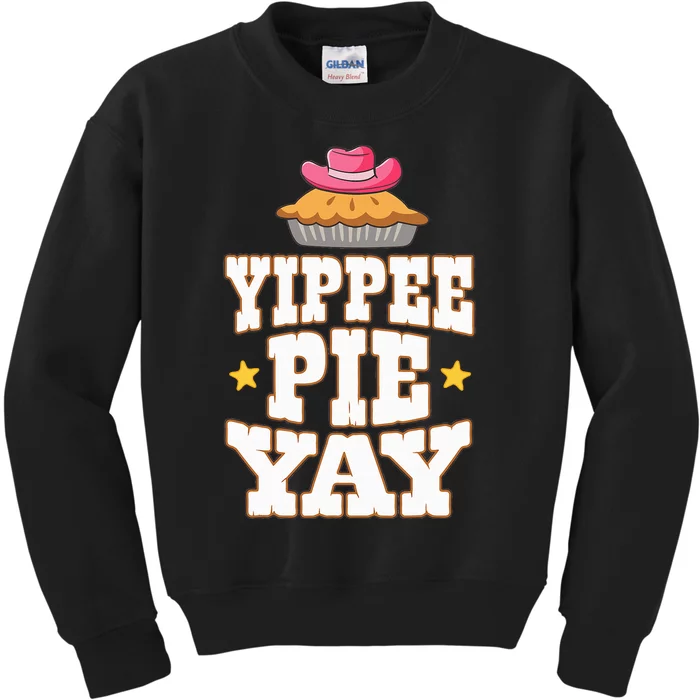 Funny Baker Yippee Pie Yay Country Western Kids Sweatshirt