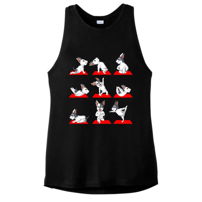 French Bulldog Yoga Ladies Tri-Blend Wicking Tank