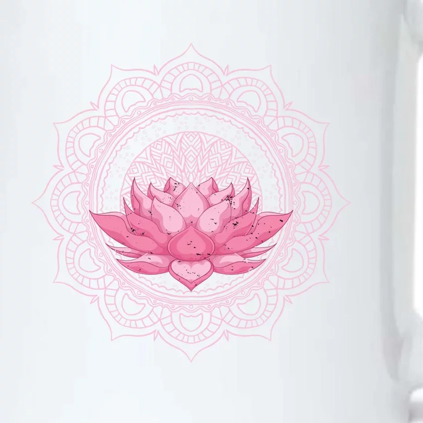 Flower Blossom Yoga Meditation Prana Art Boho Dala Lotus Great Gift Black Color Changing Mug