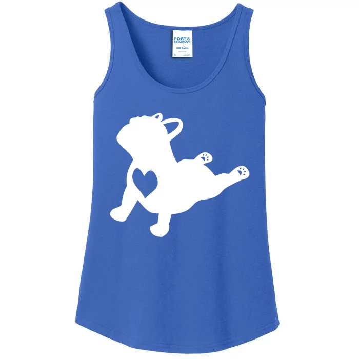 French Bulldog Yoga Pose Love Heart Frenchie Workout Gift Cute Gift Ladies Essential Tank