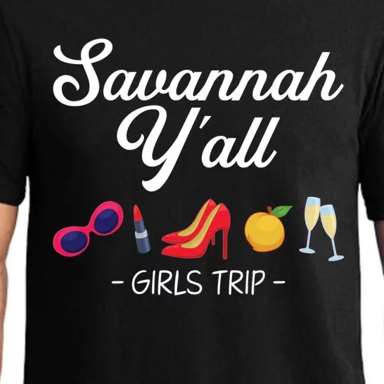 Funny Bachelorette Yall Savannah Trip Gift Pajama Set