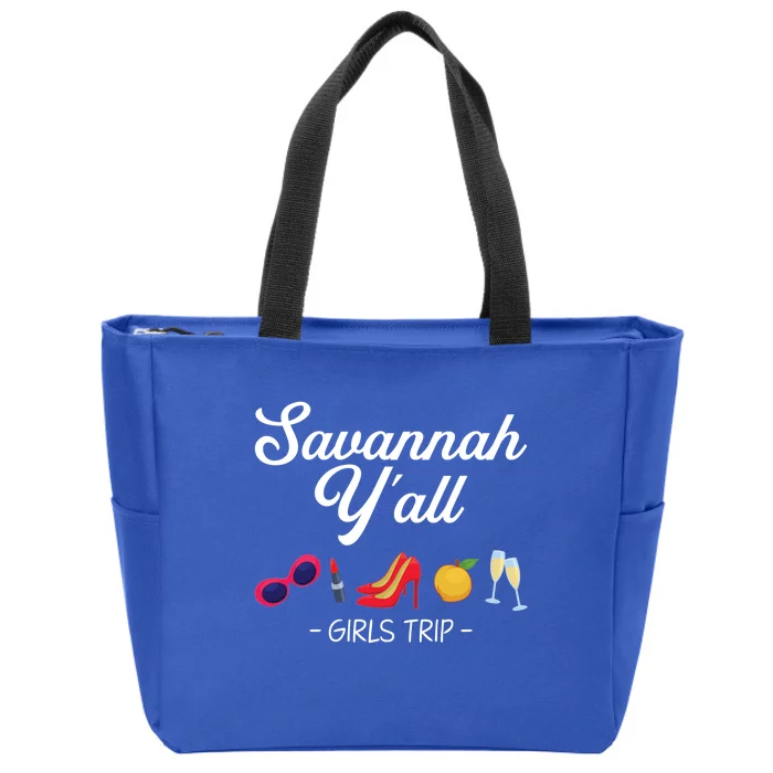 Funny Bachelorette Yall Savannah Trip Gift Zip Tote Bag