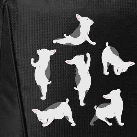 French Bulldog Yoga Poses Funny Cute Frenchie Dog Lover Gift City Backpack