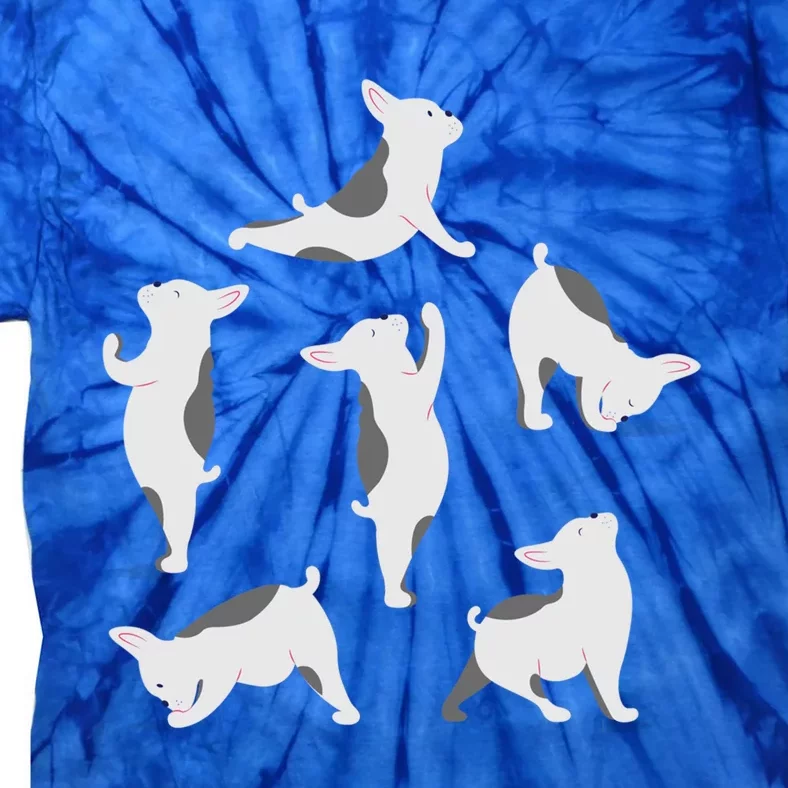 French Bulldog Yoga Poses Funny Cute Frenchie Dog Lover Gift Tie-Dye T-Shirt