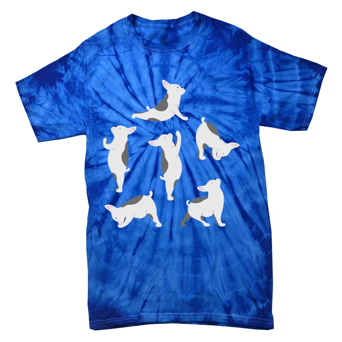 French Bulldog Yoga Poses Funny Cute Frenchie Dog Lover Gift Tie-Dye T-Shirt