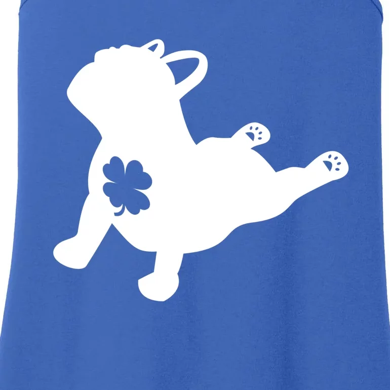 French Bulldog Yoga Pose Shamrock St Patricks Mom Dad Teen Funny Gift Ladies Essential Tank