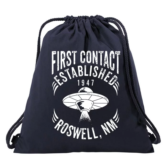 First Contact 1947 Roswell Drawstring Bag