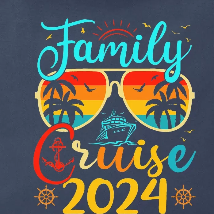 Family Cruise 2024 Summer Vacation Matching Family Cruise Zip Tote Bag