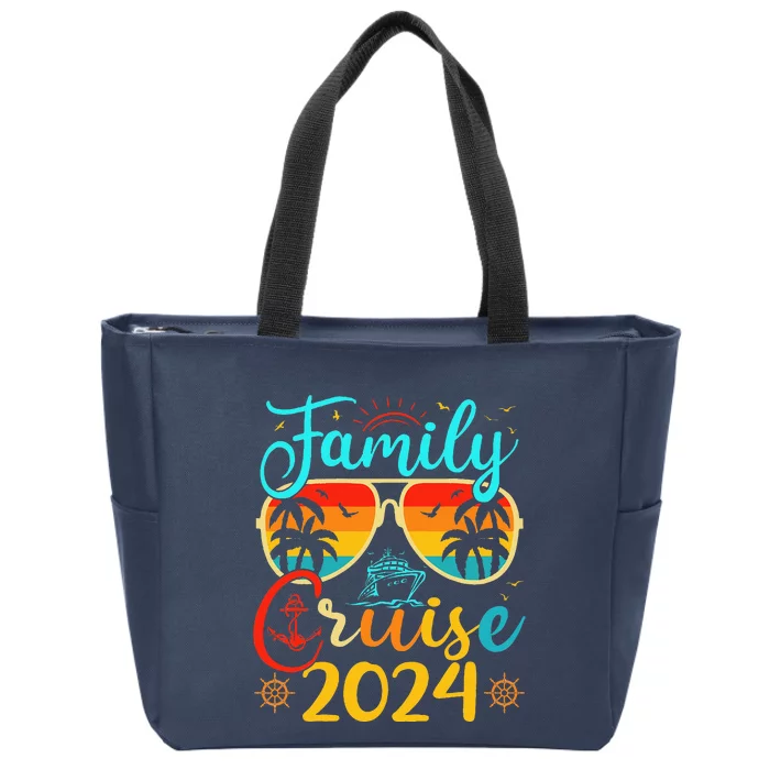 Family Cruise 2024 Summer Vacation Matching Family Cruise Zip Tote Bag