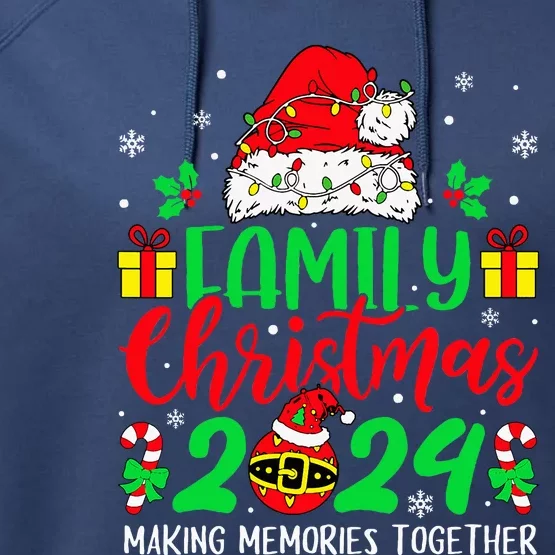 Family Christmas 2024 Christmas Squad Xmas Matching Pajamas Performance Fleece Hoodie