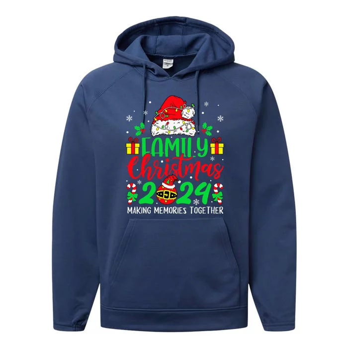 Family Christmas 2024 Christmas Squad Xmas Matching Pajamas Performance Fleece Hoodie