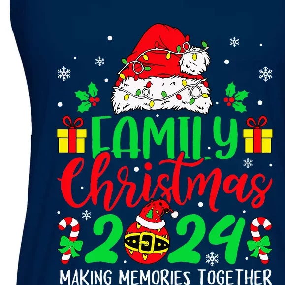 Family Christmas 2024 Christmas Squad Xmas Matching Pajamas Ladies Essential Flowy Tank