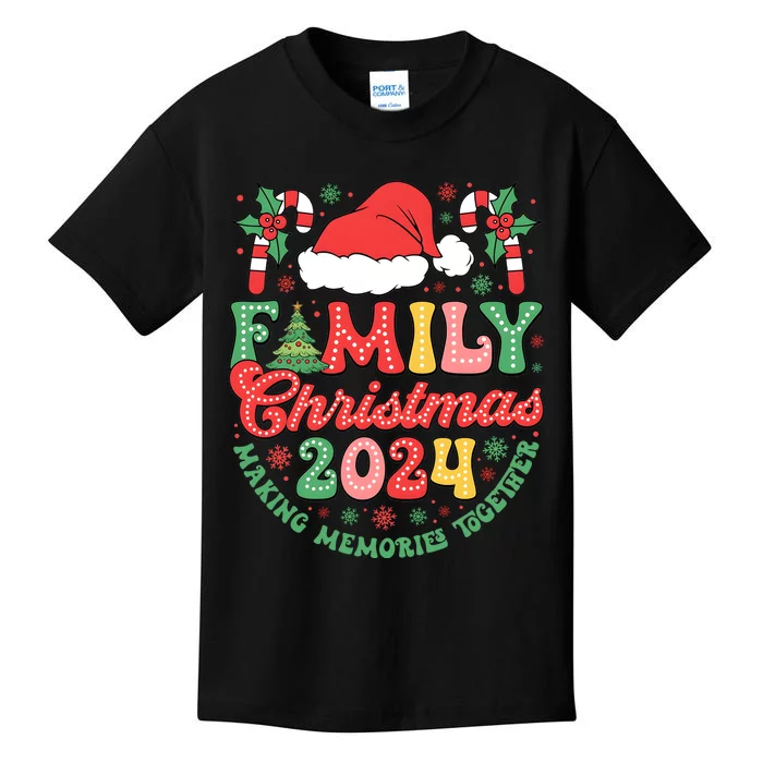 Family Christmas 2024 Making Memories Together Kids T-Shirt