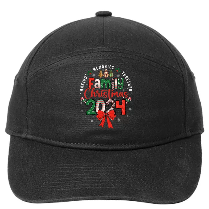 Family Christmas 2024 Matching Xmas Making Memories Together 7-Panel Snapback Hat