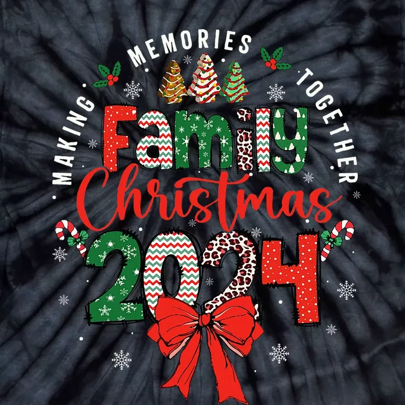 Family Christmas 2024 Matching Xmas Making Memories Together Tie-Dye T-Shirt