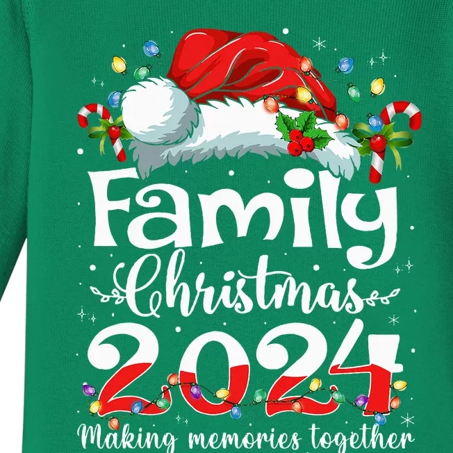 Family Christmas 2024 Matching Squad Santa Elf Funny Xmas Baby Long Sleeve Bodysuit