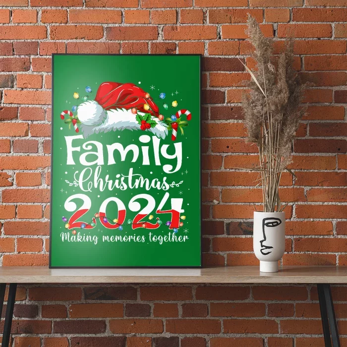 Family Christmas 2024 Matching Squad Santa Elf Funny Xmas Poster