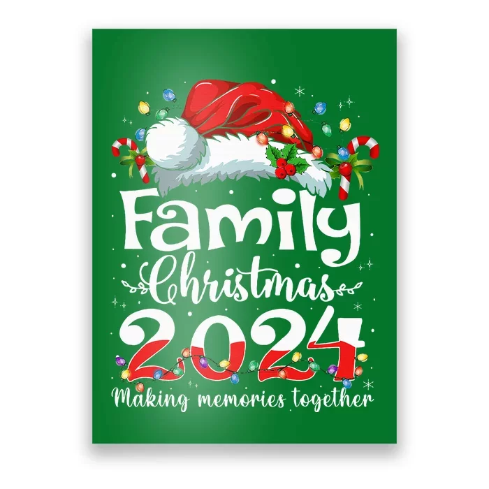 Family Christmas 2024 Matching Squad Santa Elf Funny Xmas Poster