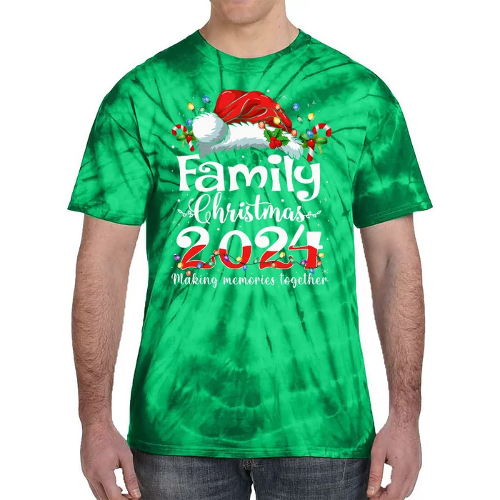 Family Christmas 2024 Matching Squad Santa Elf Funny Xmas Tie-Dye T-Shirt