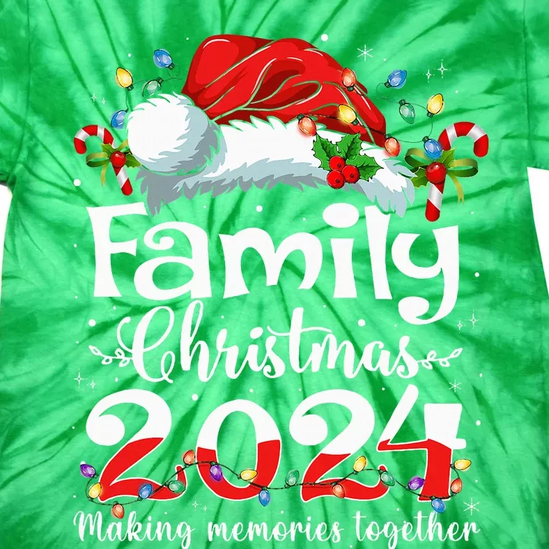 Family Christmas 2024 Matching Squad Santa Elf Funny Xmas Tie-Dye T-Shirt