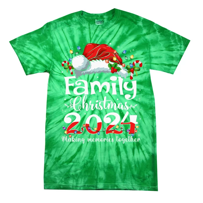 Family Christmas 2024 Matching Squad Santa Elf Funny Xmas Tie-Dye T-Shirt