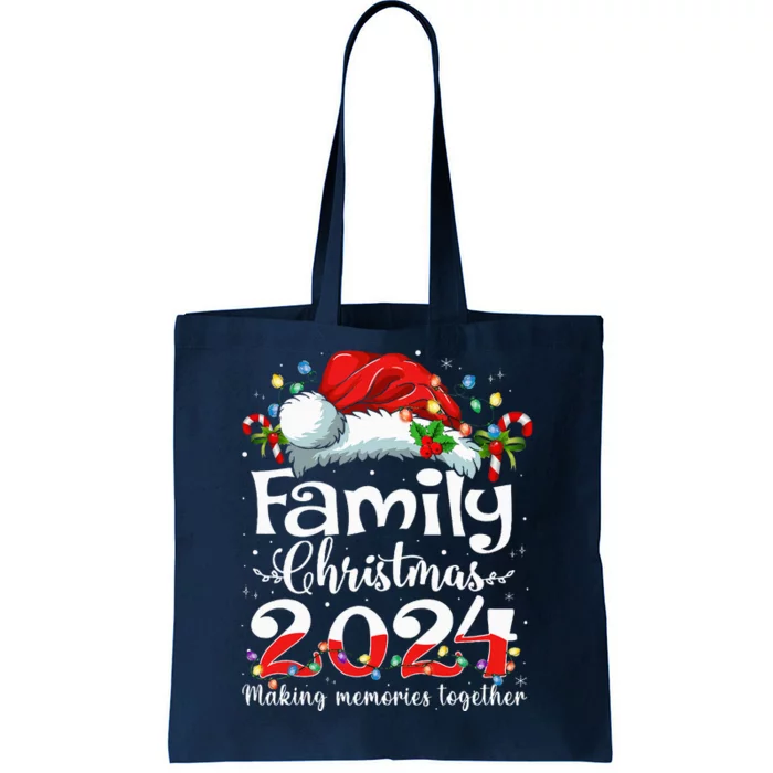 Family Christmas 2024 Matching Squad Santa Elf Funny Xmas Tote Bag