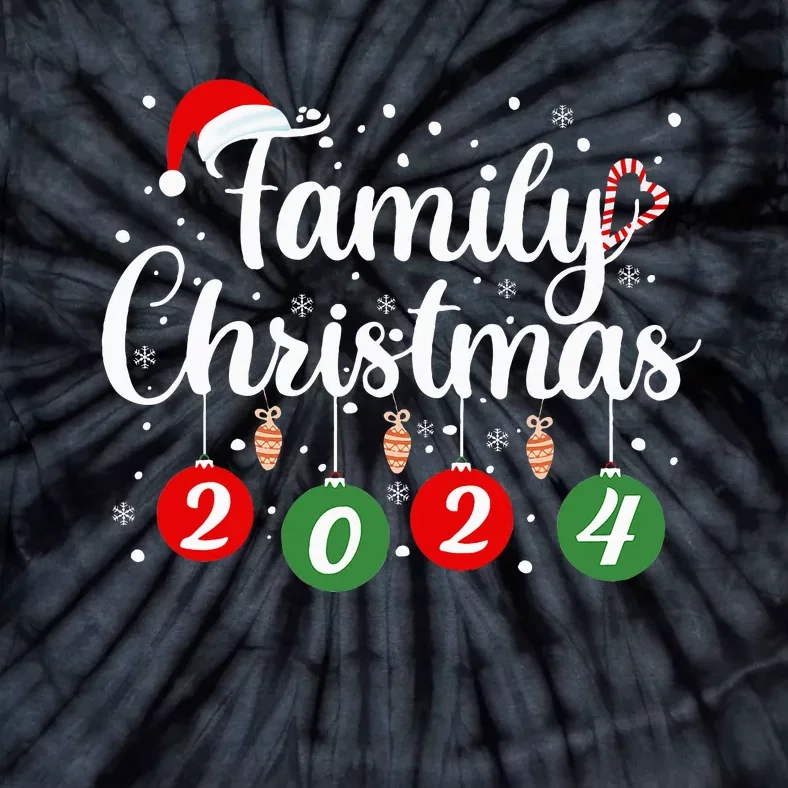 Family Christmas 2024 Xmas Holiday Pajamas Family Vacation Tie-Dye T-Shirt